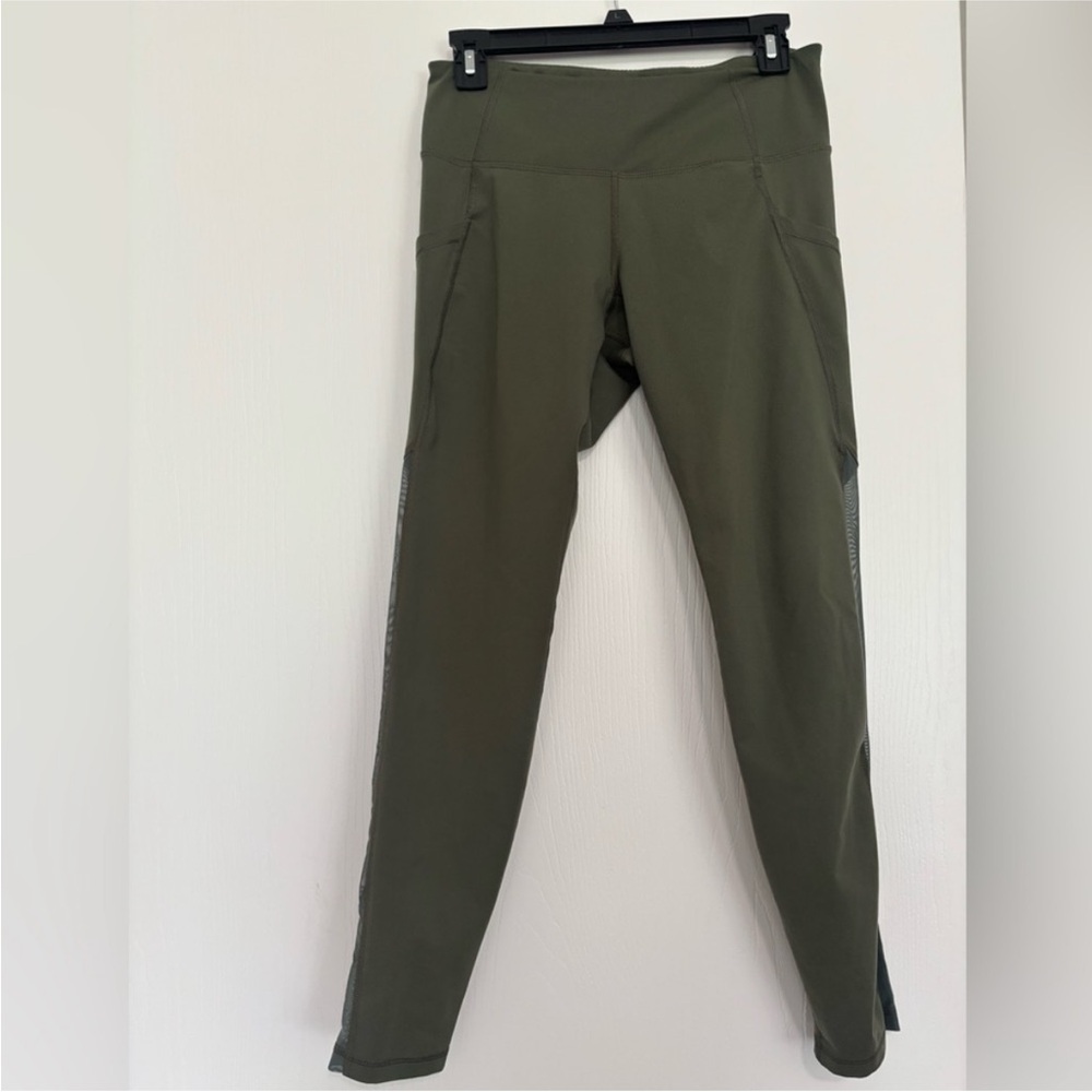 Old Navy Active Go Dry Green‎ Leggings Women’s size Medium with Pockets